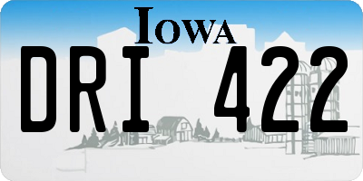 IA license plate DRI422