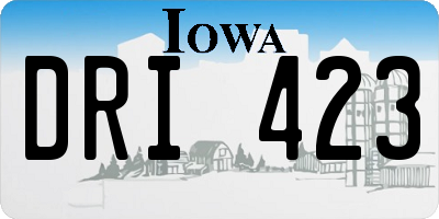 IA license plate DRI423