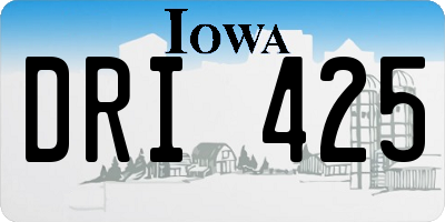 IA license plate DRI425