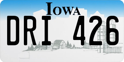 IA license plate DRI426