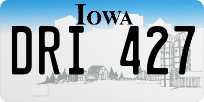 IA license plate DRI427