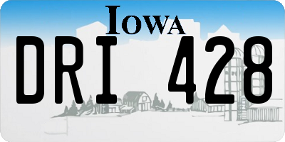 IA license plate DRI428
