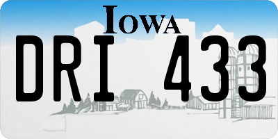 IA license plate DRI433