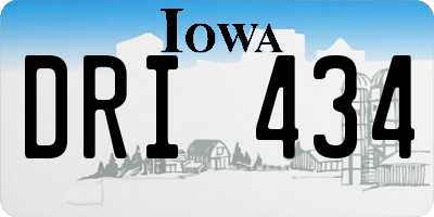 IA license plate DRI434