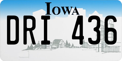 IA license plate DRI436