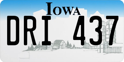 IA license plate DRI437