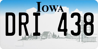 IA license plate DRI438