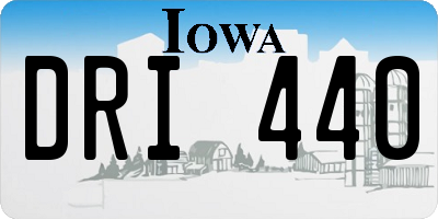 IA license plate DRI440