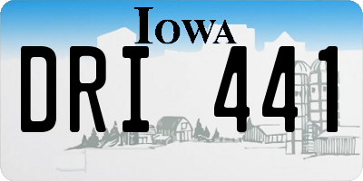 IA license plate DRI441