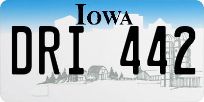 IA license plate DRI442