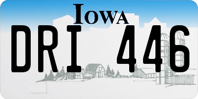 IA license plate DRI446