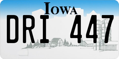 IA license plate DRI447