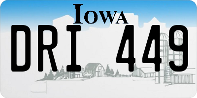 IA license plate DRI449