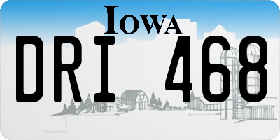 IA license plate DRI468