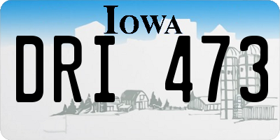 IA license plate DRI473