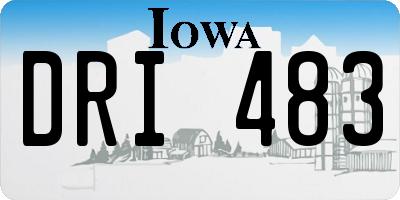 IA license plate DRI483