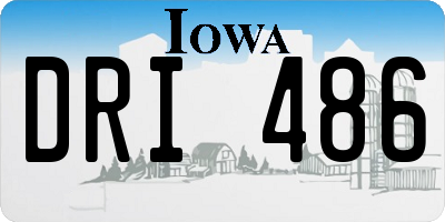 IA license plate DRI486
