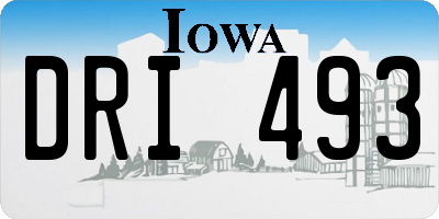 IA license plate DRI493