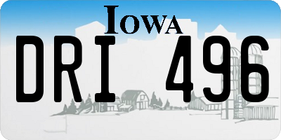 IA license plate DRI496