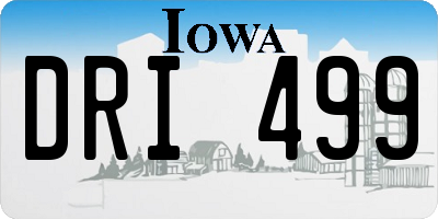 IA license plate DRI499