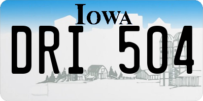 IA license plate DRI504