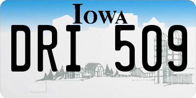 IA license plate DRI509