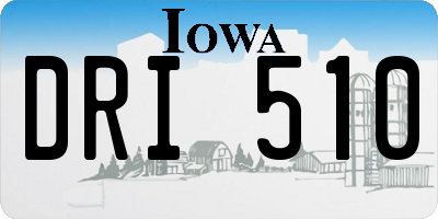 IA license plate DRI510