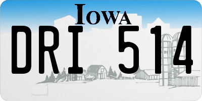 IA license plate DRI514