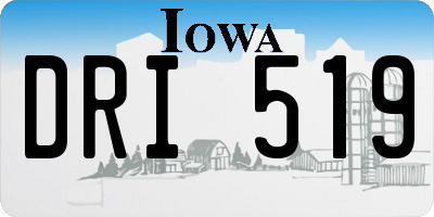 IA license plate DRI519