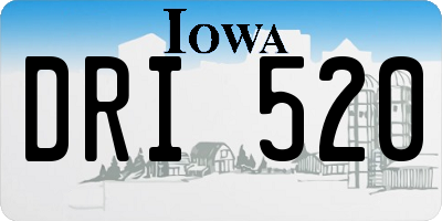 IA license plate DRI520