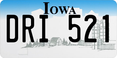 IA license plate DRI521