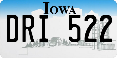 IA license plate DRI522