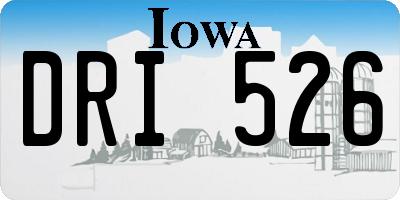 IA license plate DRI526