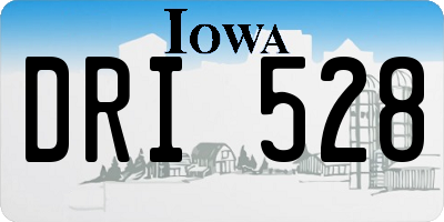 IA license plate DRI528
