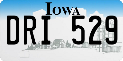 IA license plate DRI529