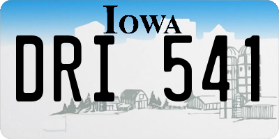 IA license plate DRI541