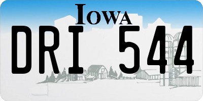 IA license plate DRI544