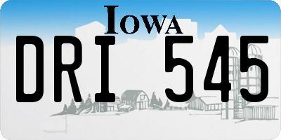 IA license plate DRI545