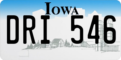IA license plate DRI546