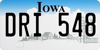 IA license plate DRI548