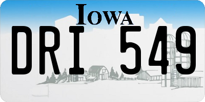 IA license plate DRI549
