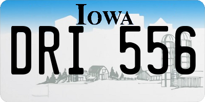 IA license plate DRI556