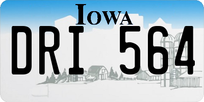 IA license plate DRI564