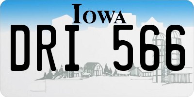 IA license plate DRI566