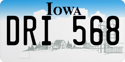 IA license plate DRI568