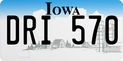 IA license plate DRI570