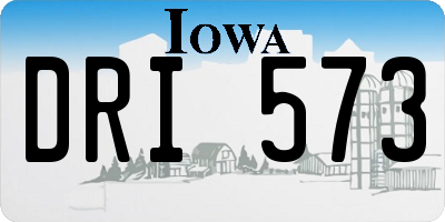IA license plate DRI573