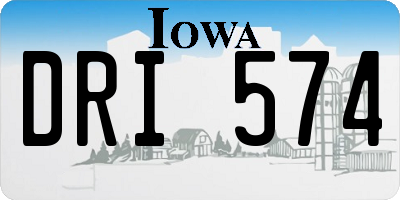 IA license plate DRI574
