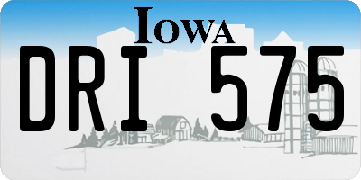 IA license plate DRI575