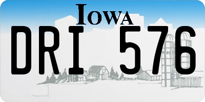 IA license plate DRI576